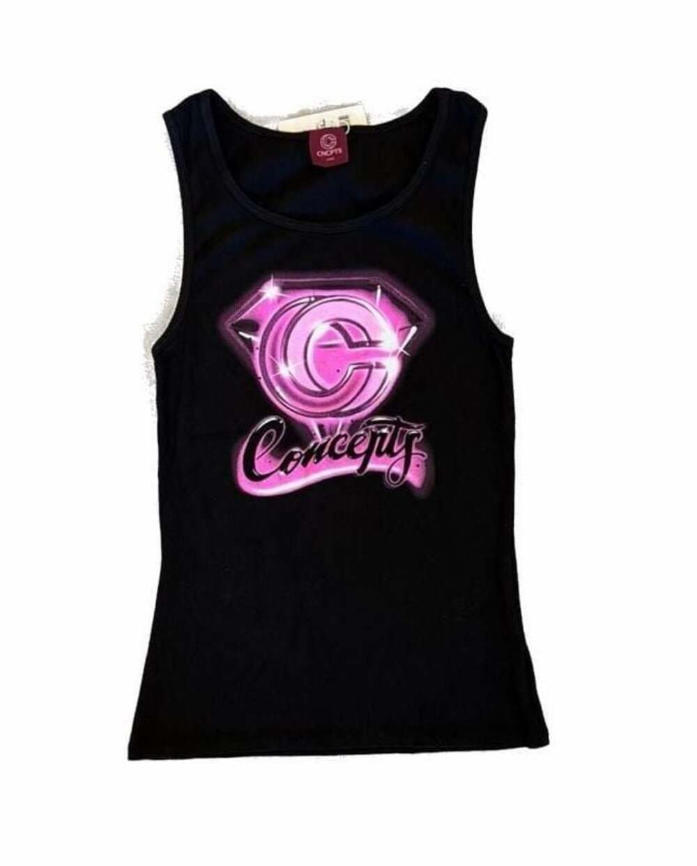 Concepts Airbrush Logo Tank Black Size L